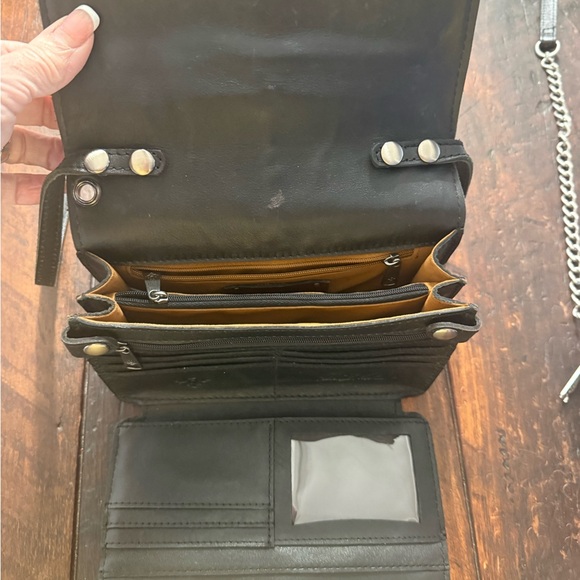 Patricia Nash Black Leather Crossbody Bag with Braided Accent - Picture 3 of 5